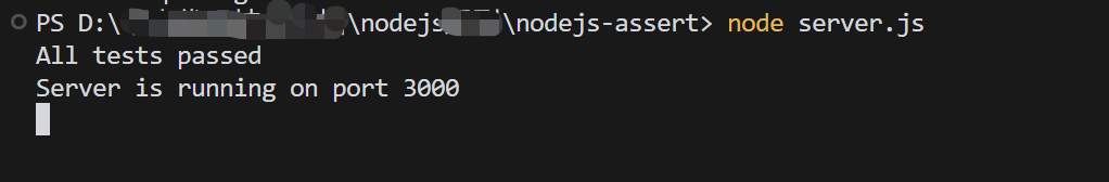 Assert Node.js