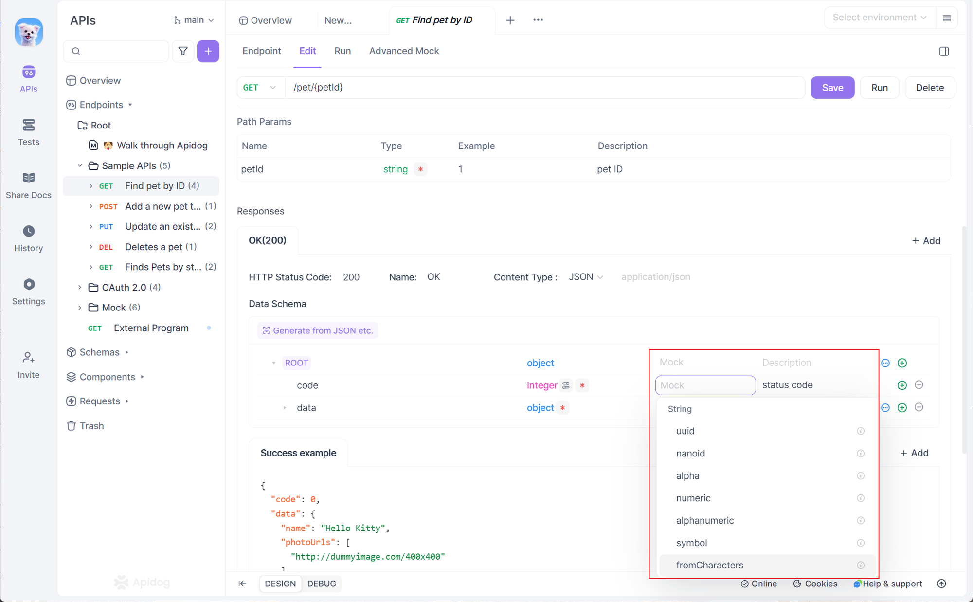 Customize mocking rules for individual fields