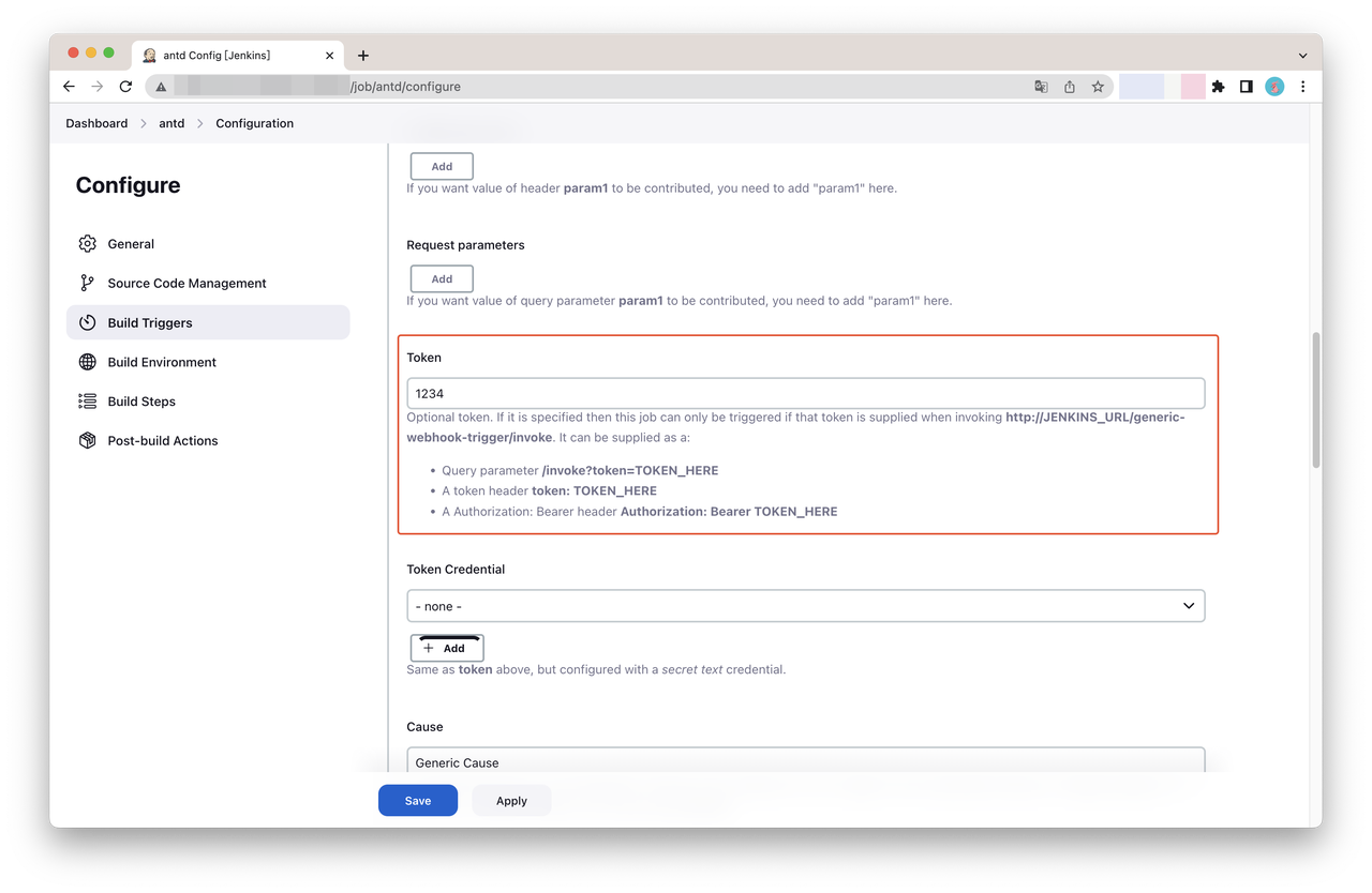 configuring custom tokens