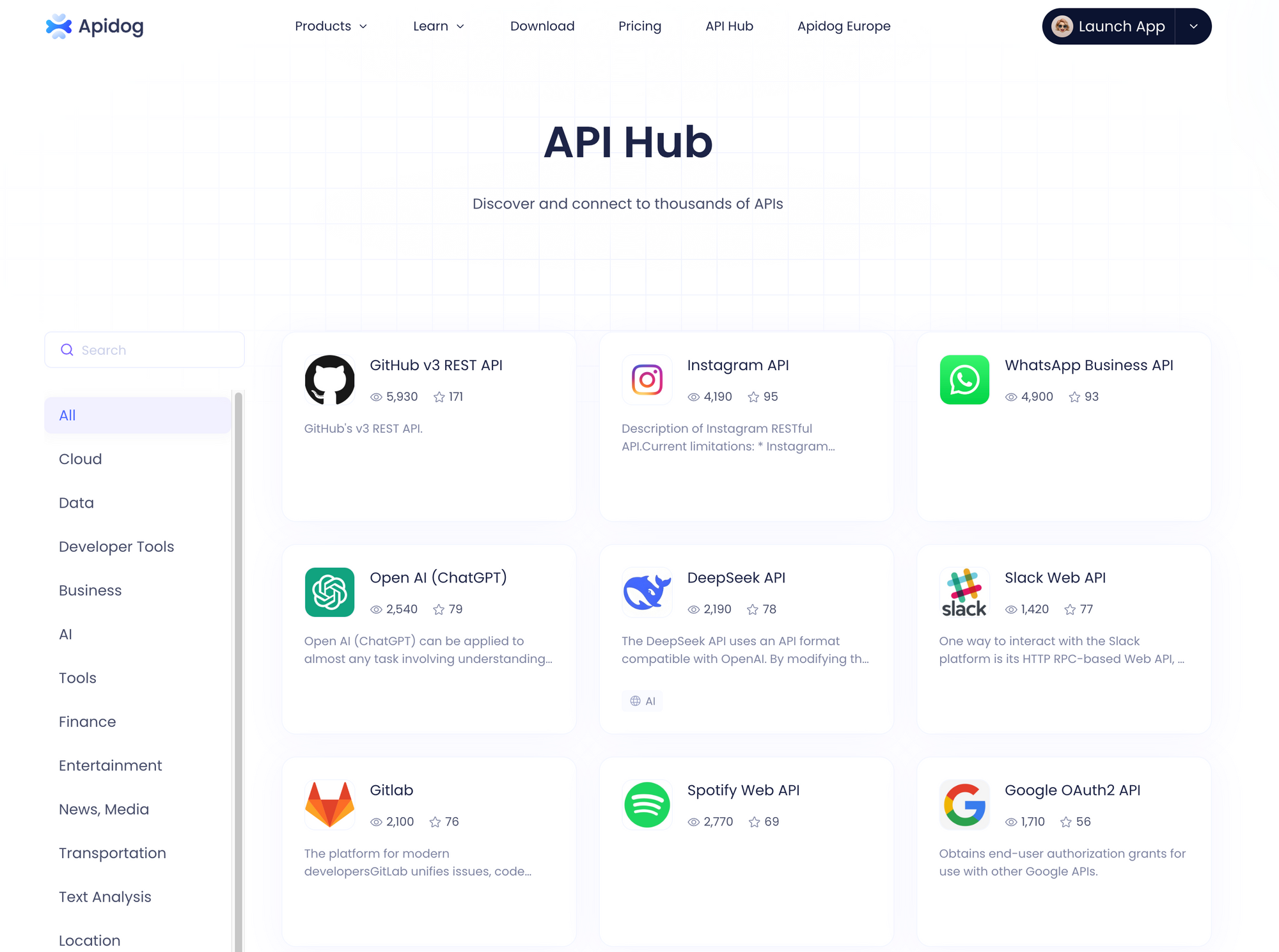 Using Apidog's API Hub, you can directly access the Deepseek API