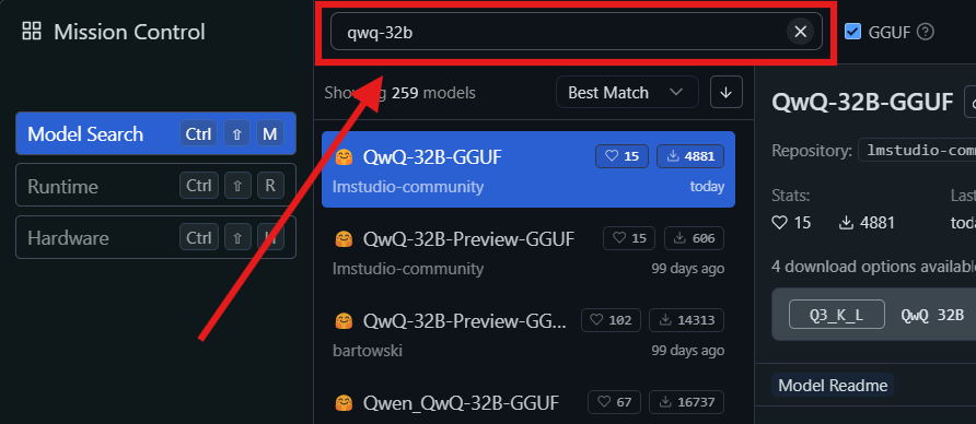 search for qwq-32b model image