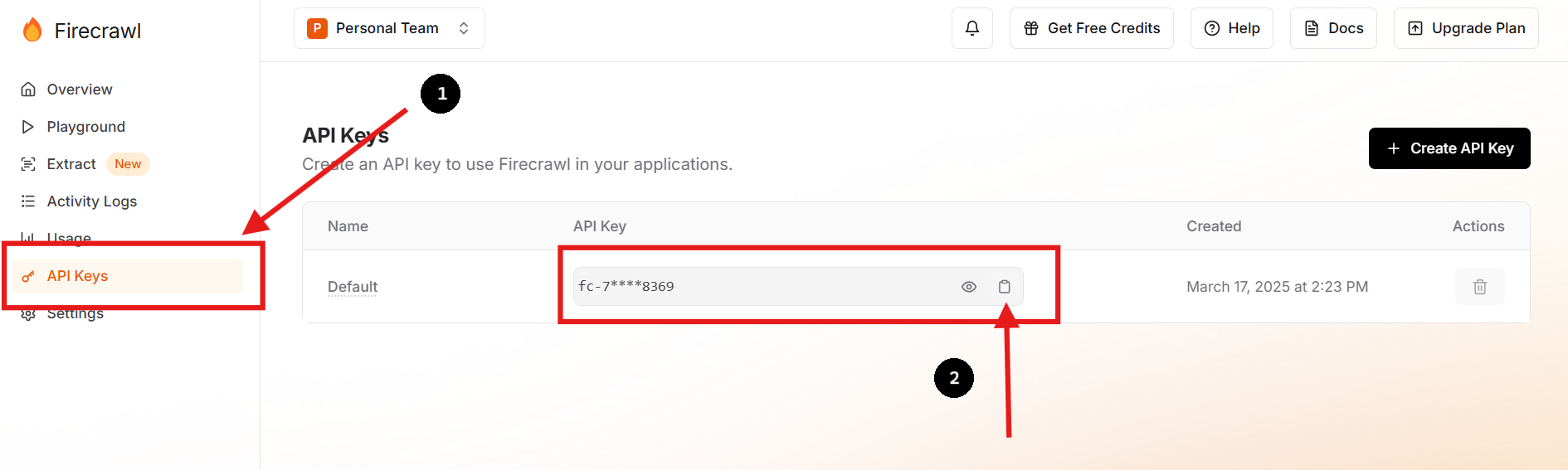 Firecrawl api key image