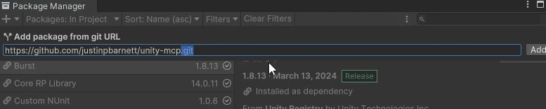 unity git package url
