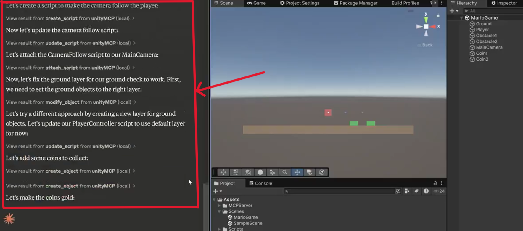 claude execution process with unity mcp