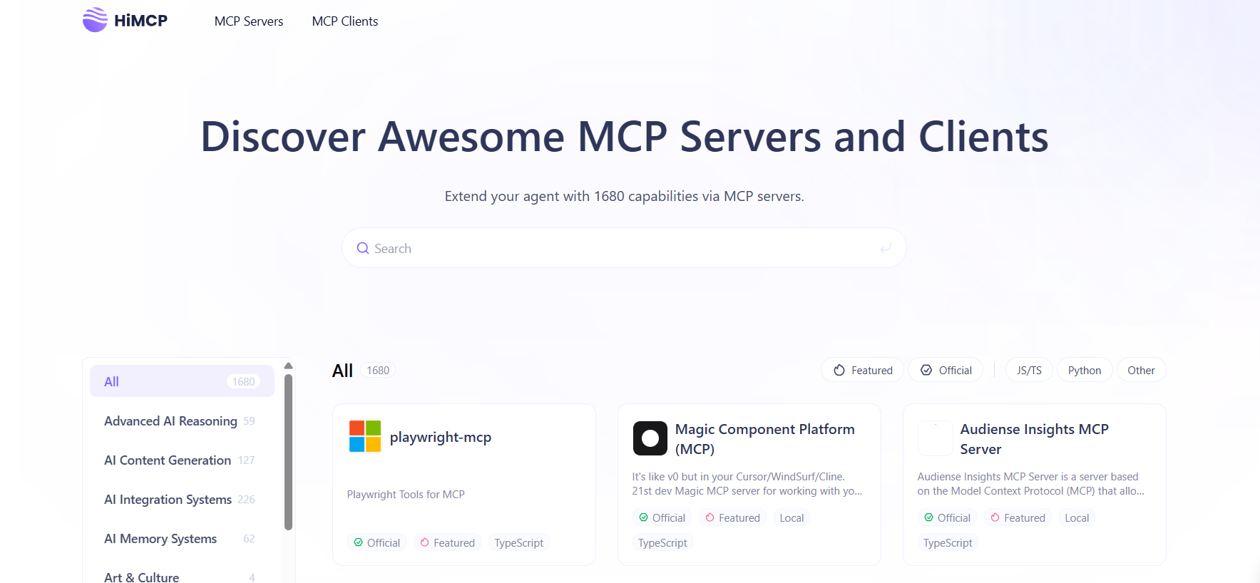 HiMCP.ai home page