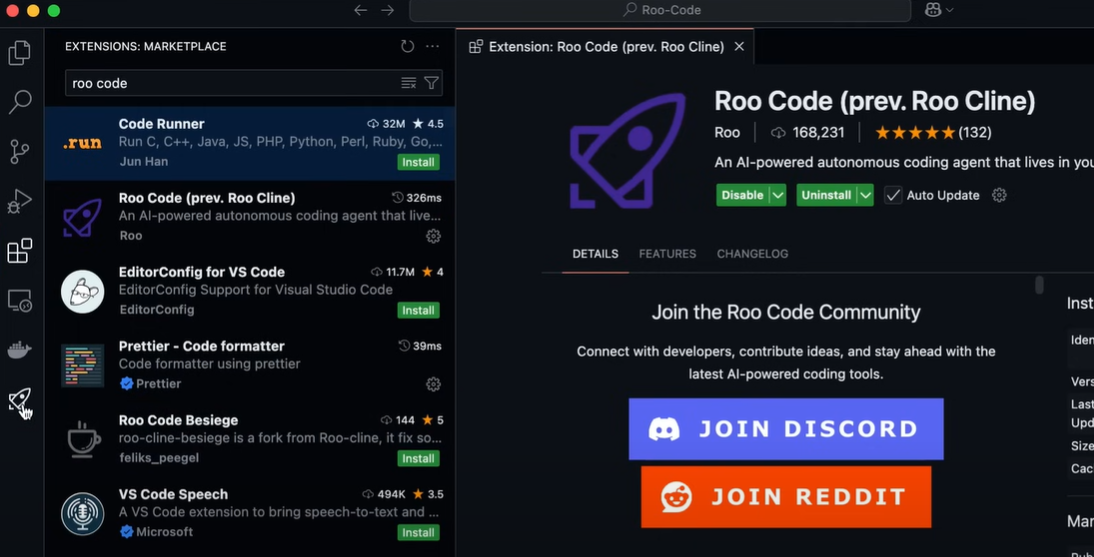 roo code in vs code