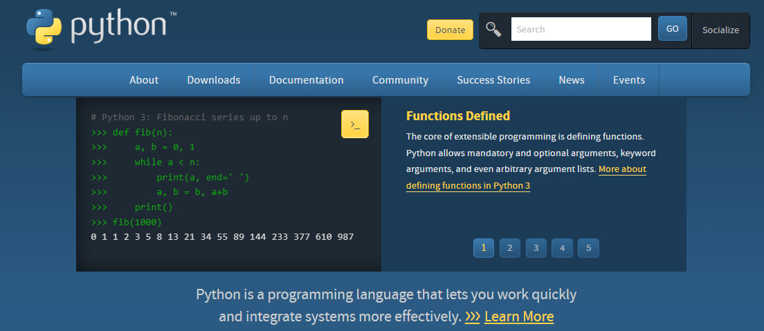 Python official website