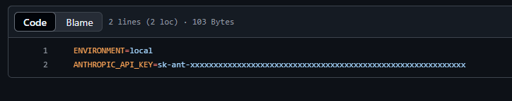 .env file structure