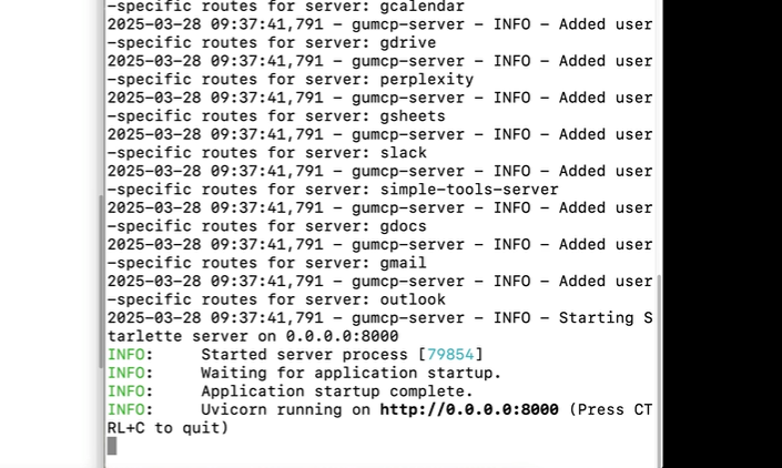 running gumcp sse servers