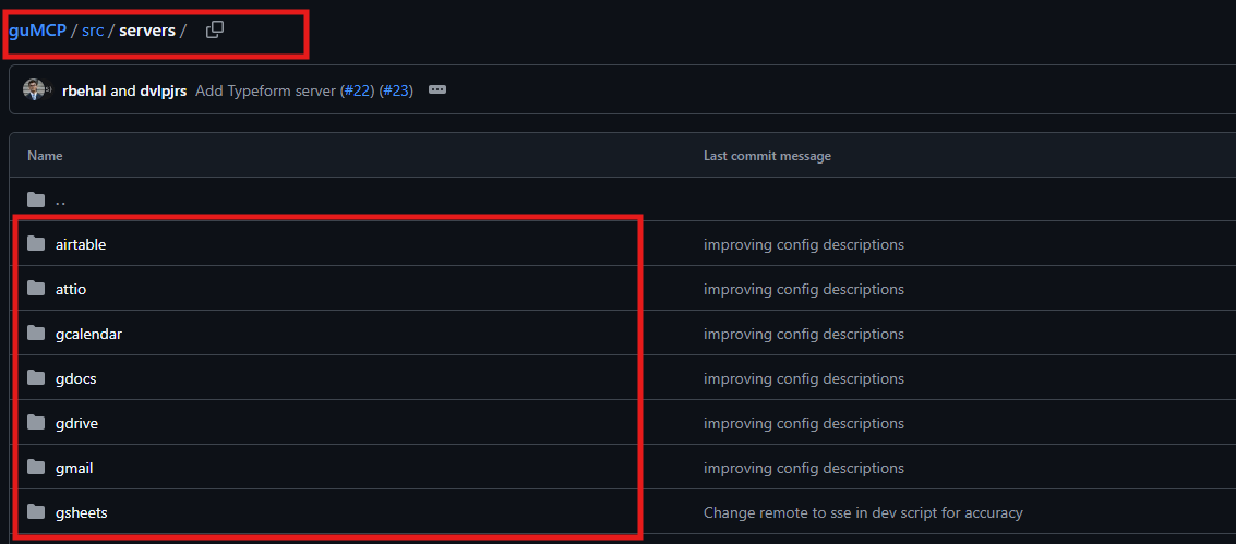 gumcp source folder