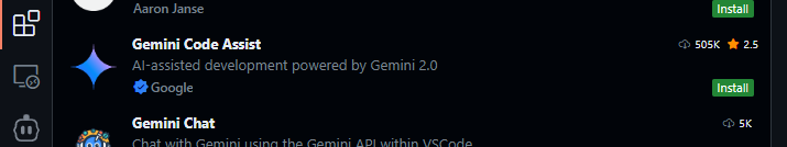 verify vs code gemini code assist extension