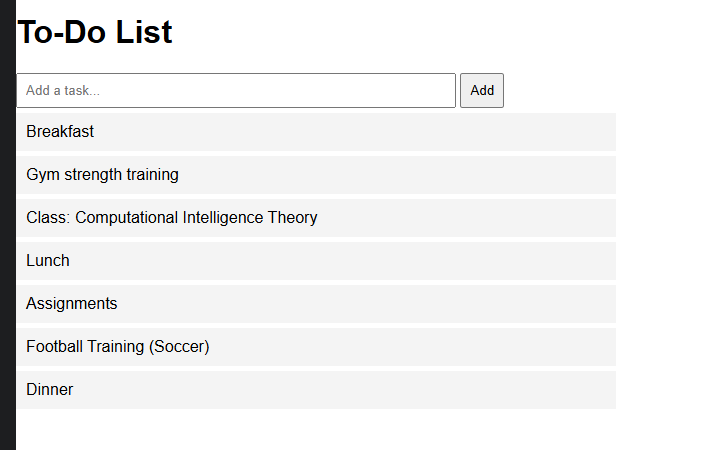 todo list