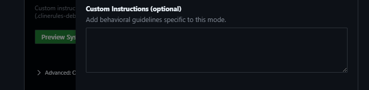 roocode custom instructions