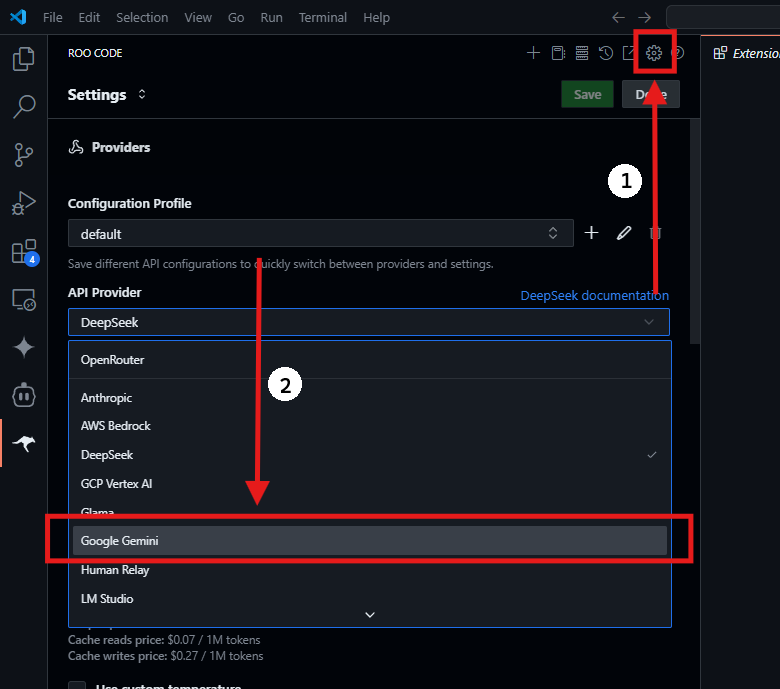 Configuring Roocode with Gemini 2.5 Pro