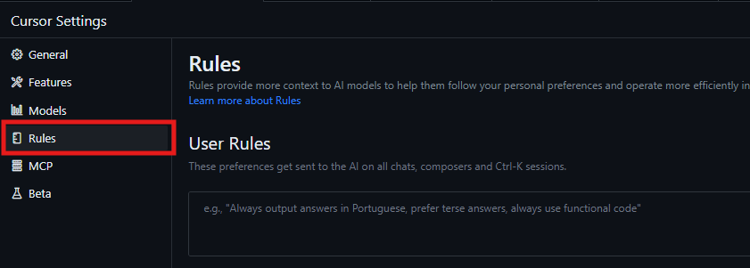 cursor rules
