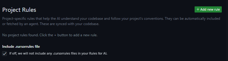 project rules structure