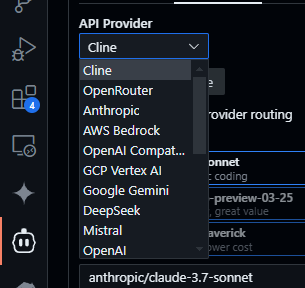 cline api provider