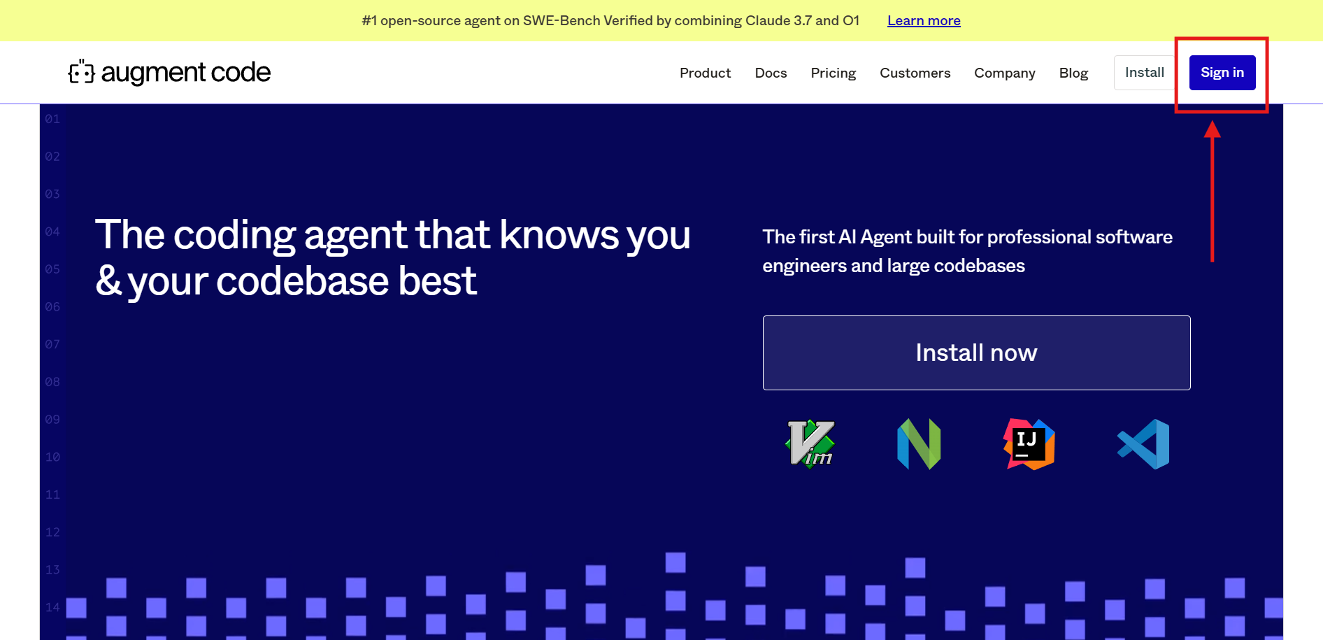 التسجيل في augment code