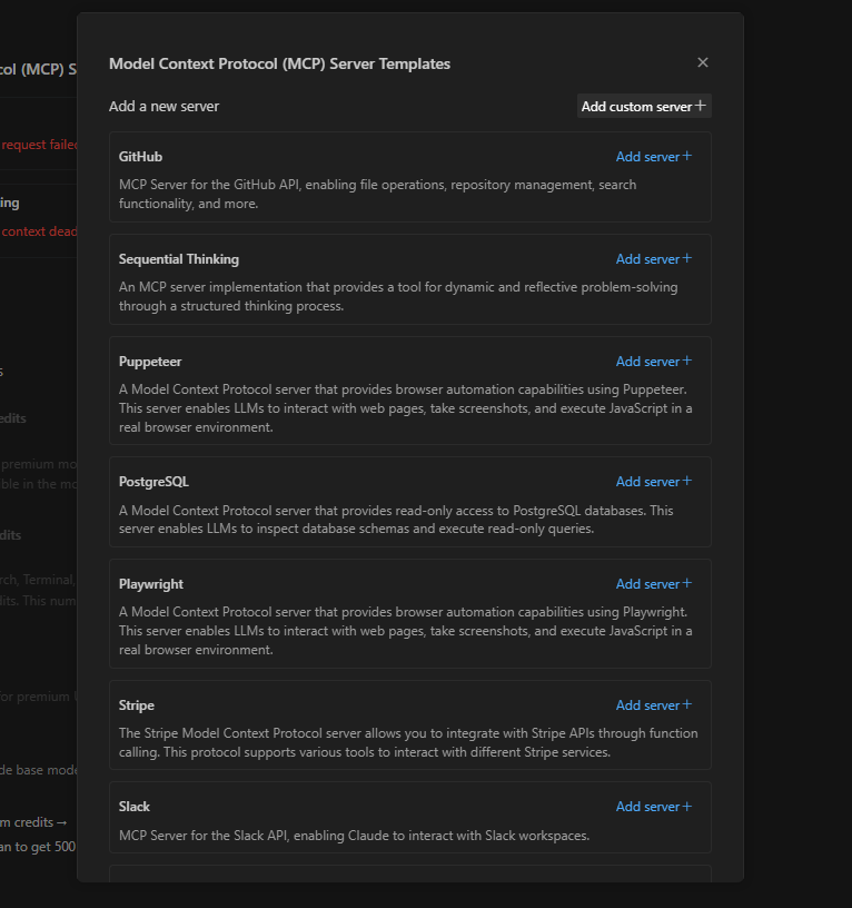 mcp server templates
