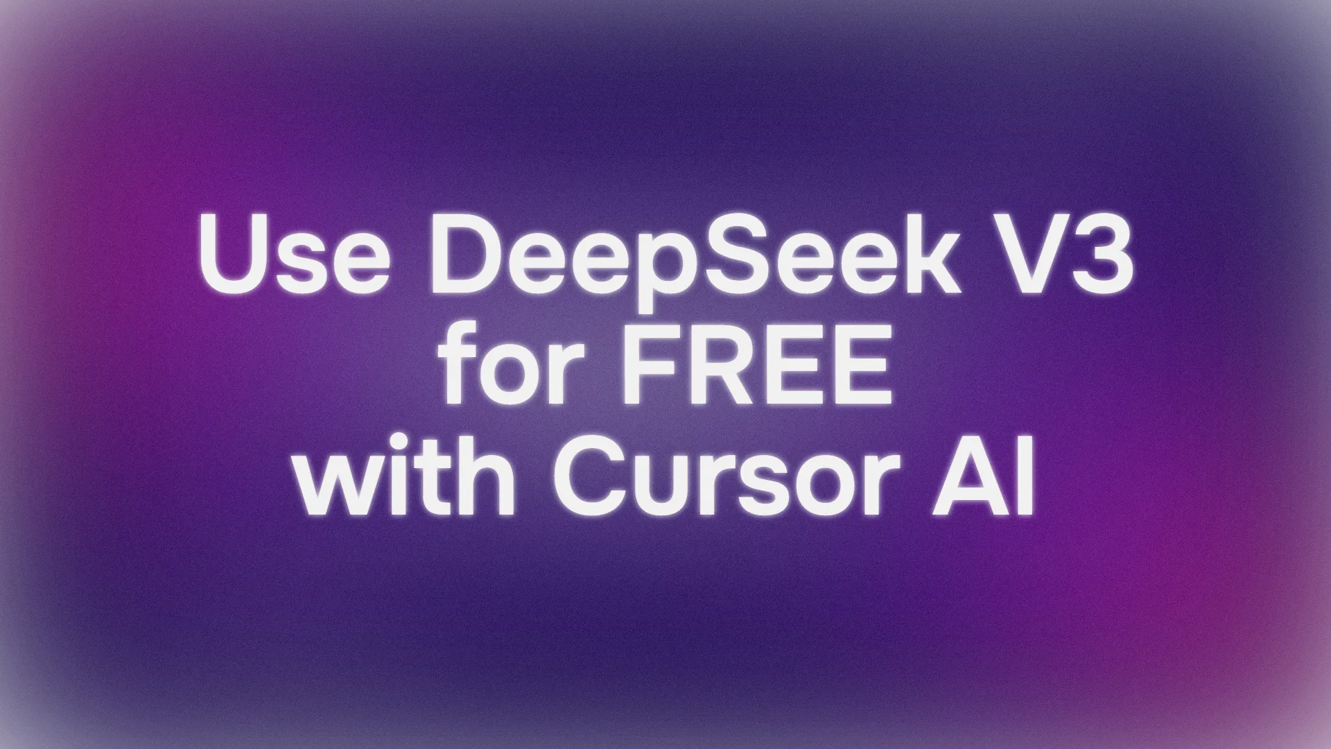 How to Use Deepseek V3 with Cursor for Free