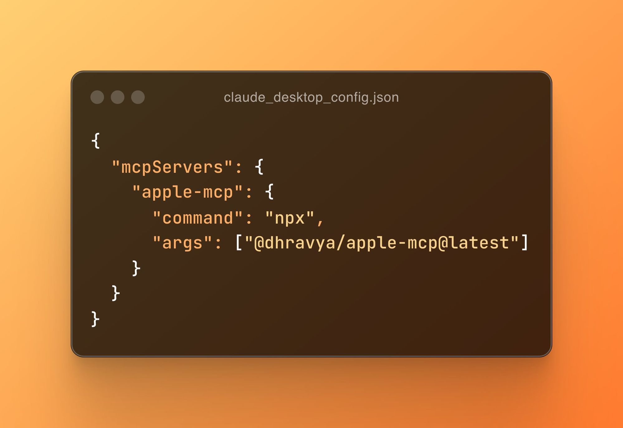setting up Apple MCP Server at Claude