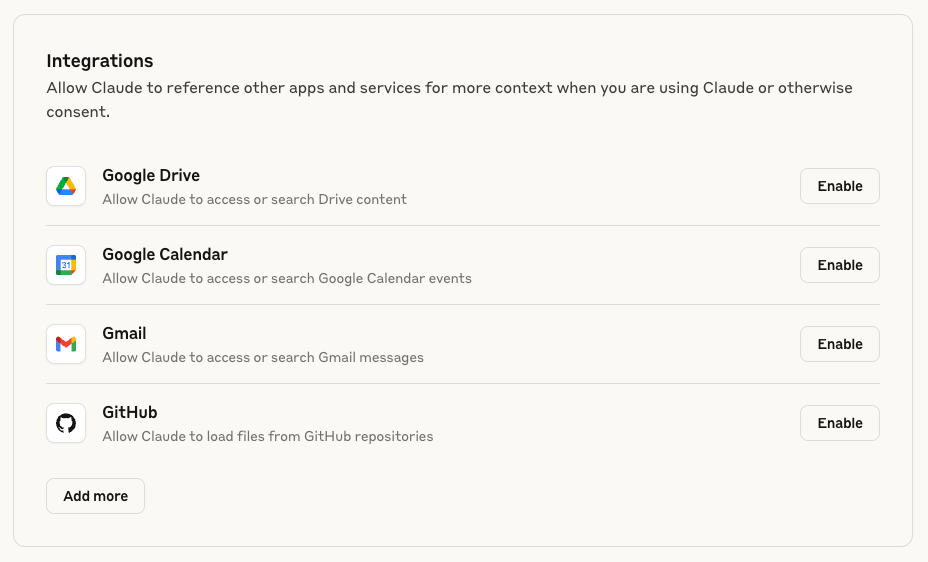 claude integrations