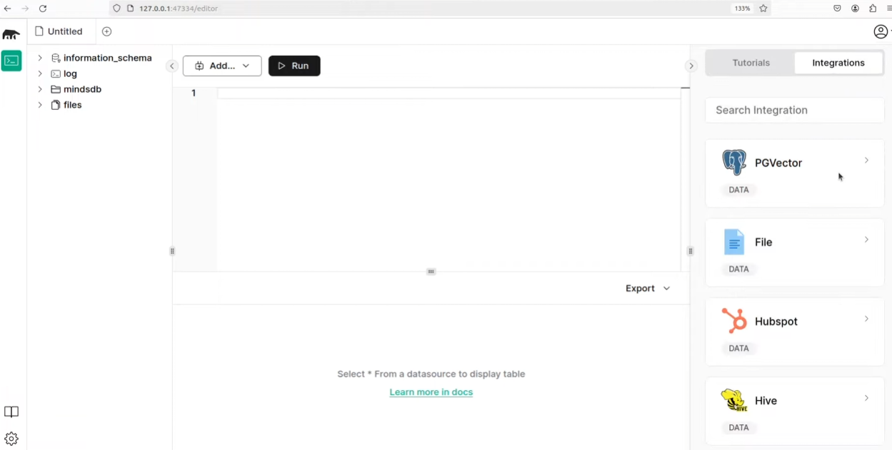 mindsdb interface