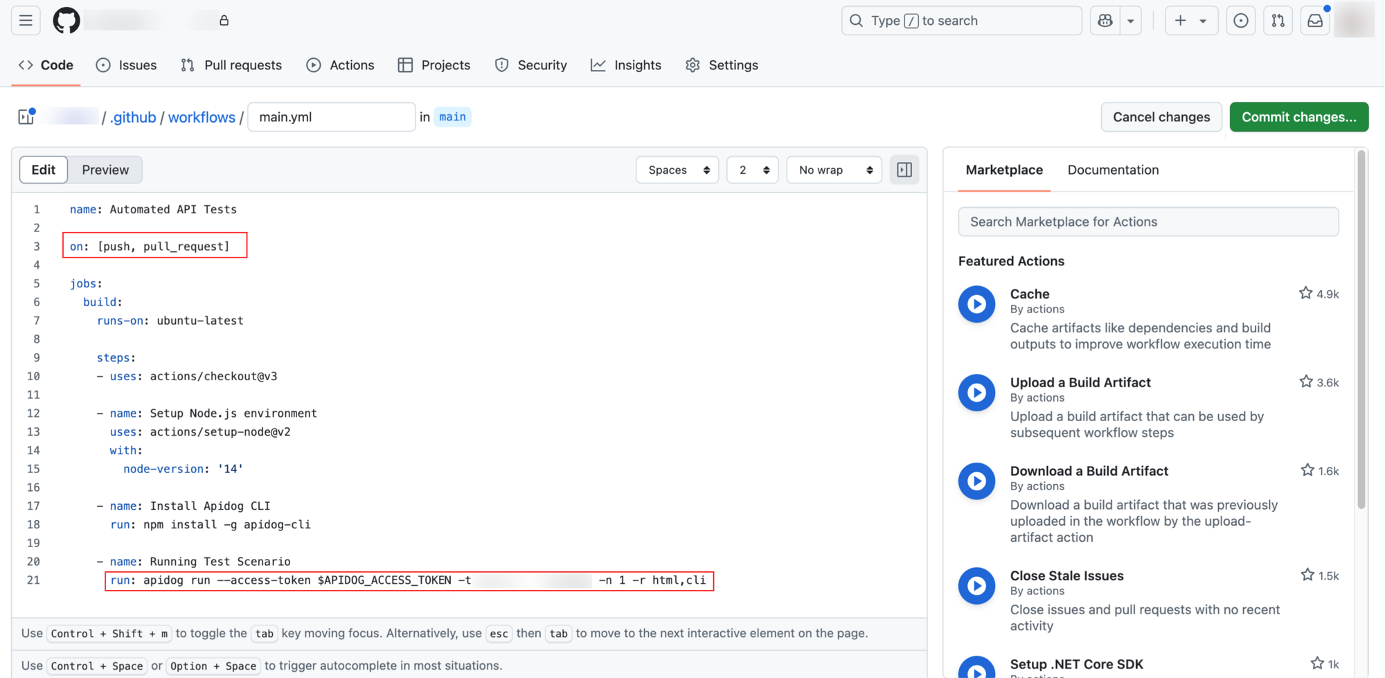built-in event mechanism in GitHub