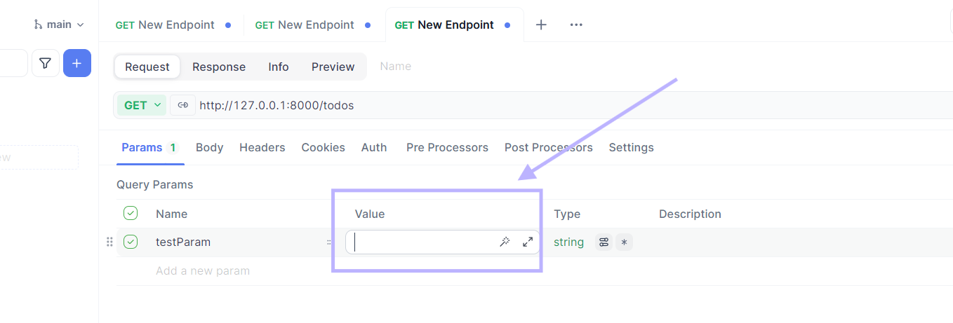 adding a new query parameter