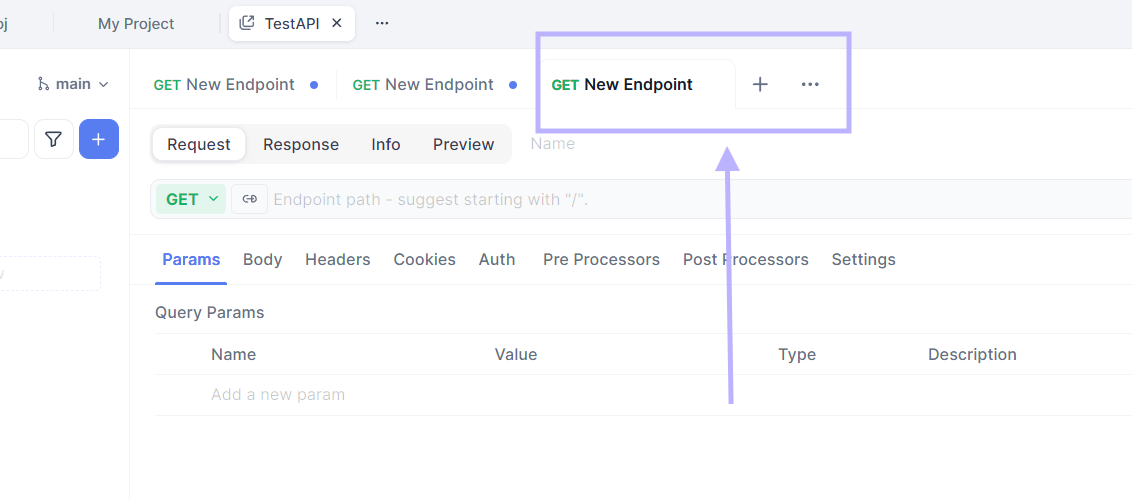 create a new endpoint