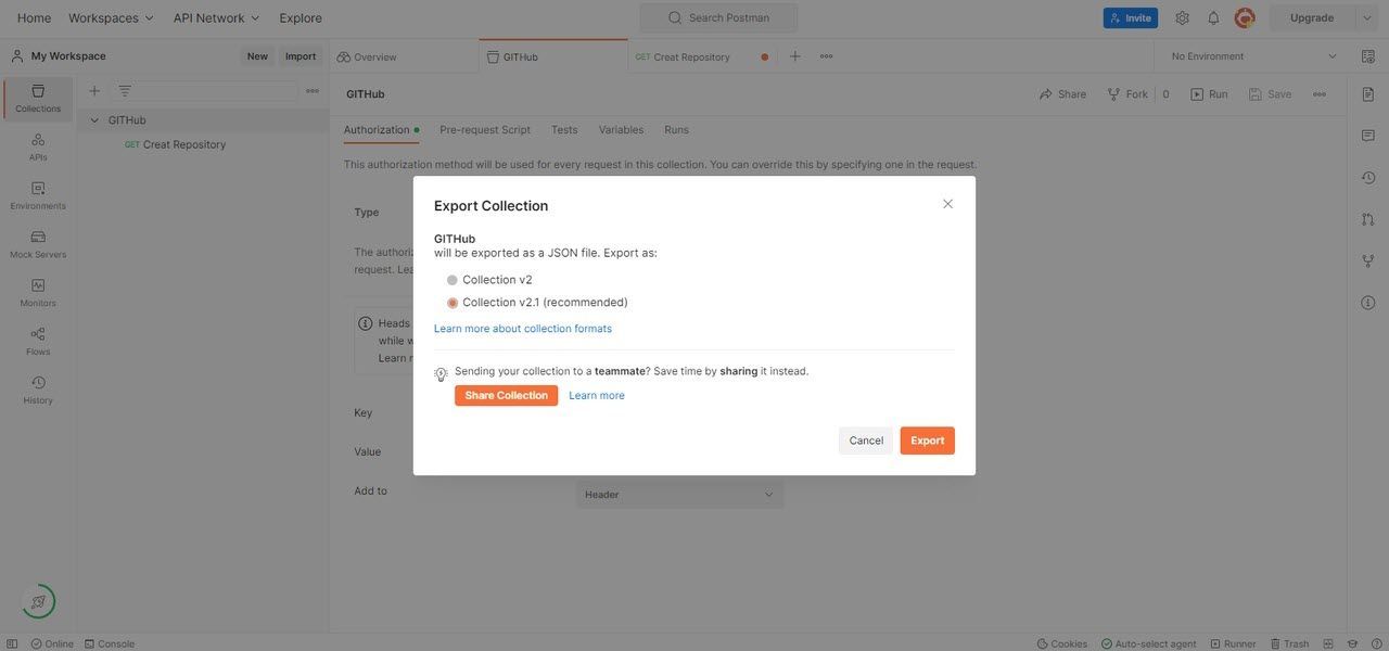 export a collection