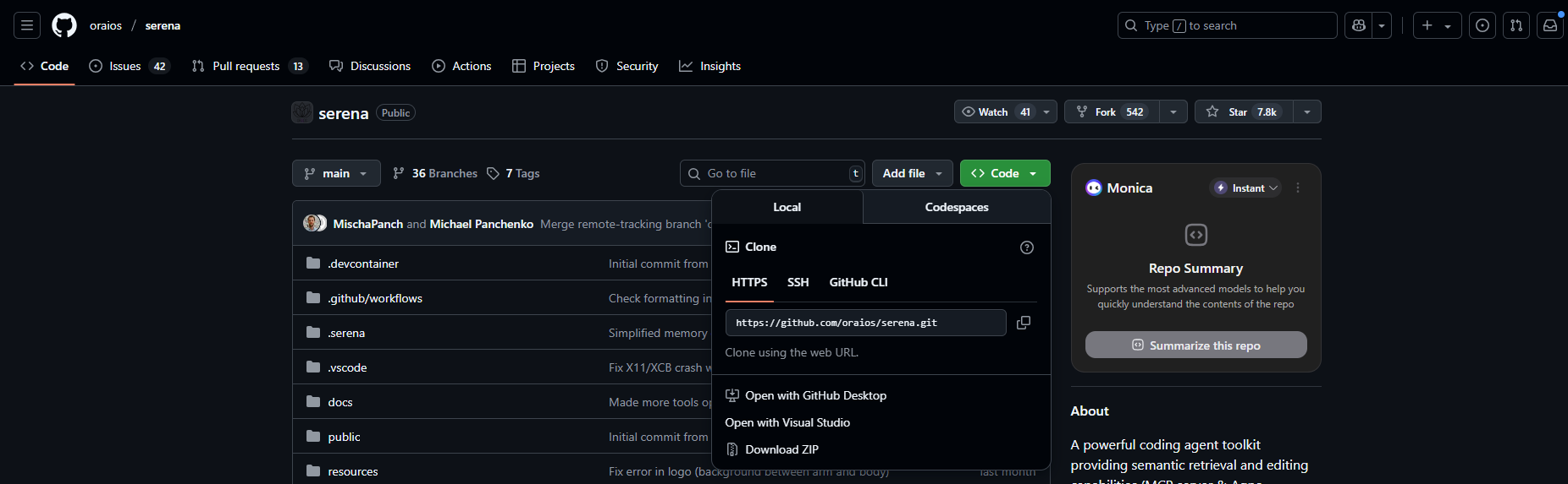 serena github project