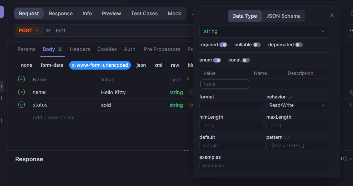 enum values