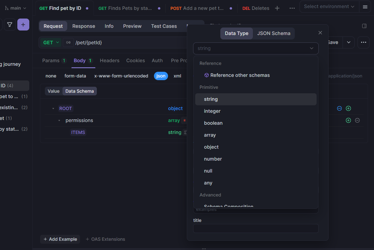 set sub-element data type