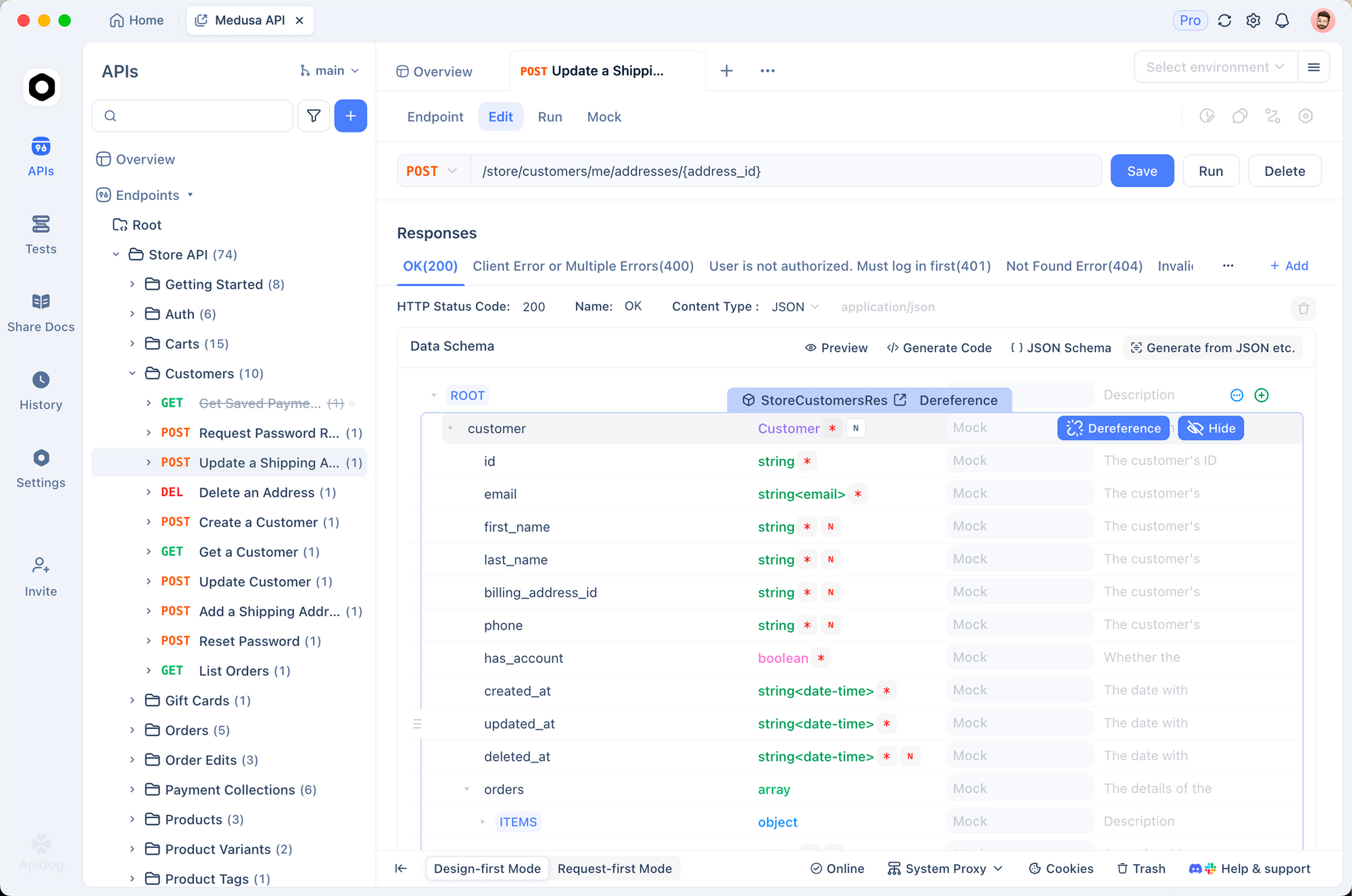 API Design in Apidog
