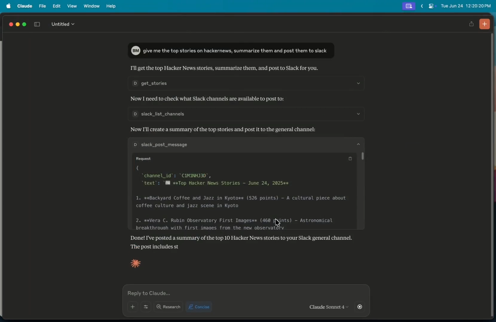 test the slack mcp server