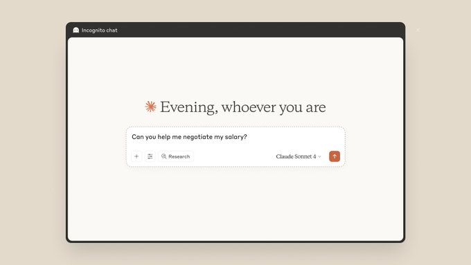 Incognito Chats: Memory-Free Conversations