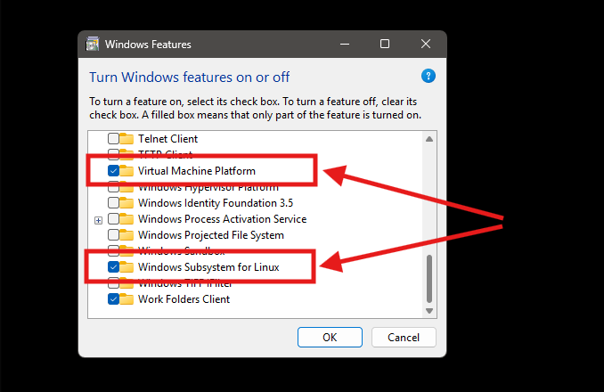 Enable Windows Features