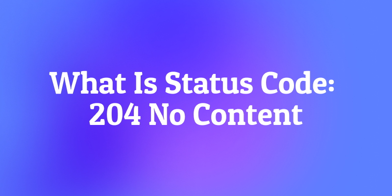 What Is Status Code: 204 No Content? The Sound of Success