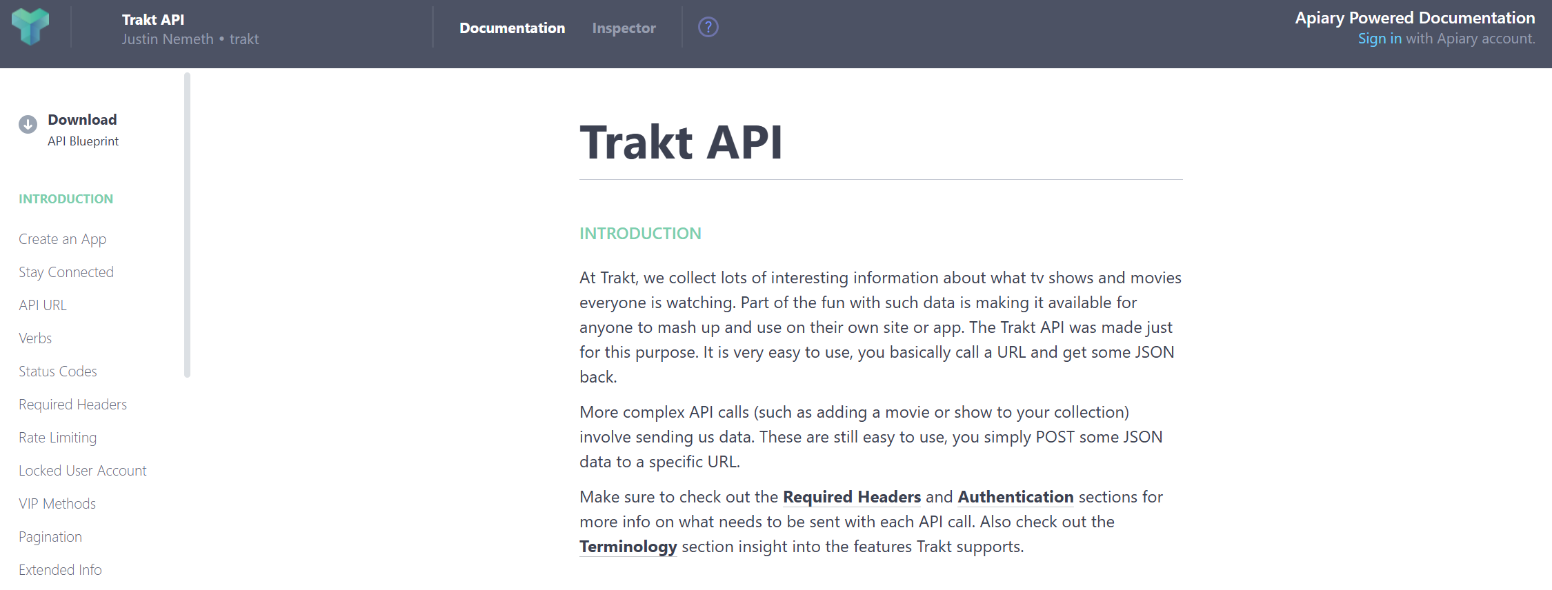 Trakt Movie API