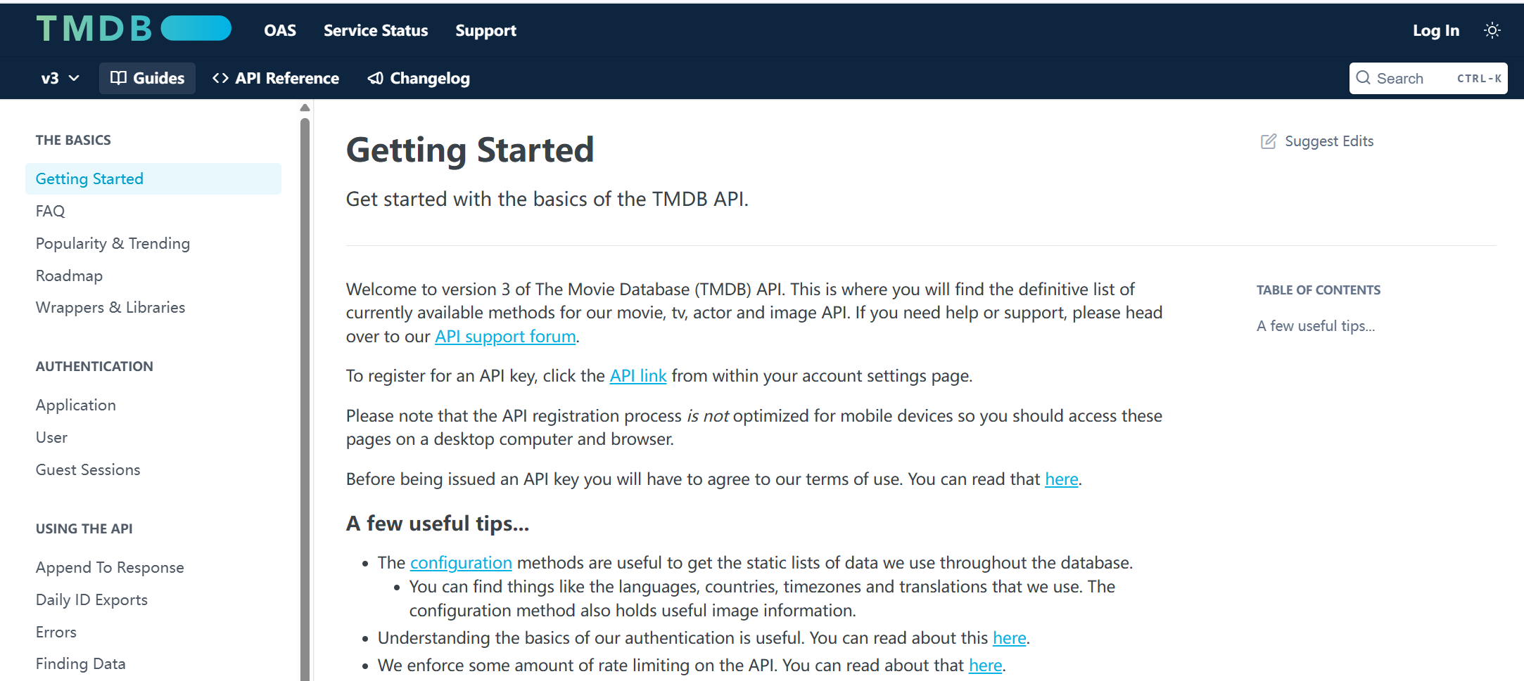 TMDb movie API