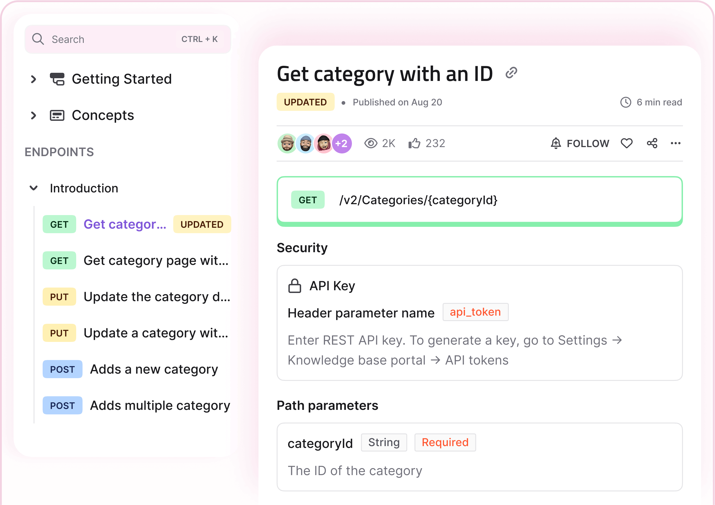 Comparação de recursos de busca entre Document360 e Apidog