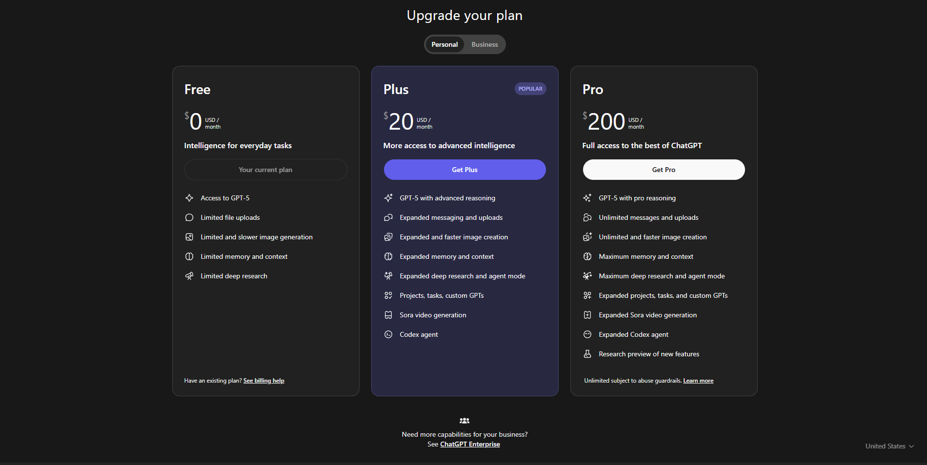 Upgrade your chat gpt plan