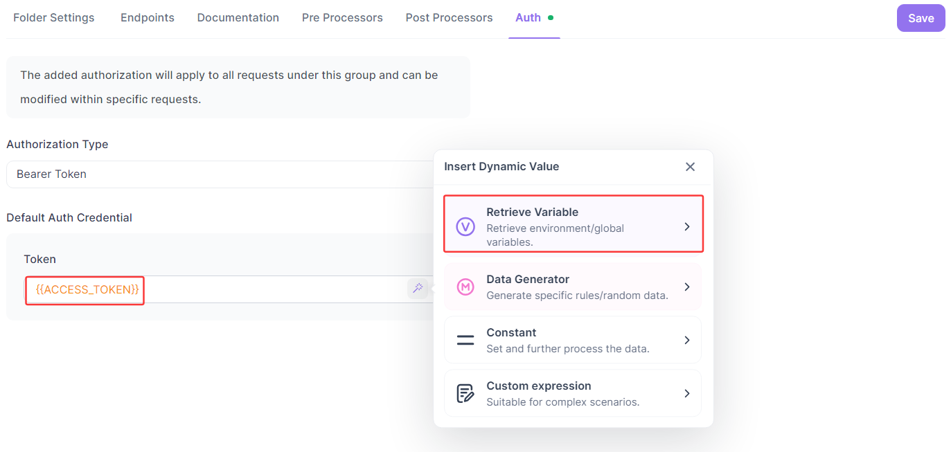 retrieve variables in Apidog