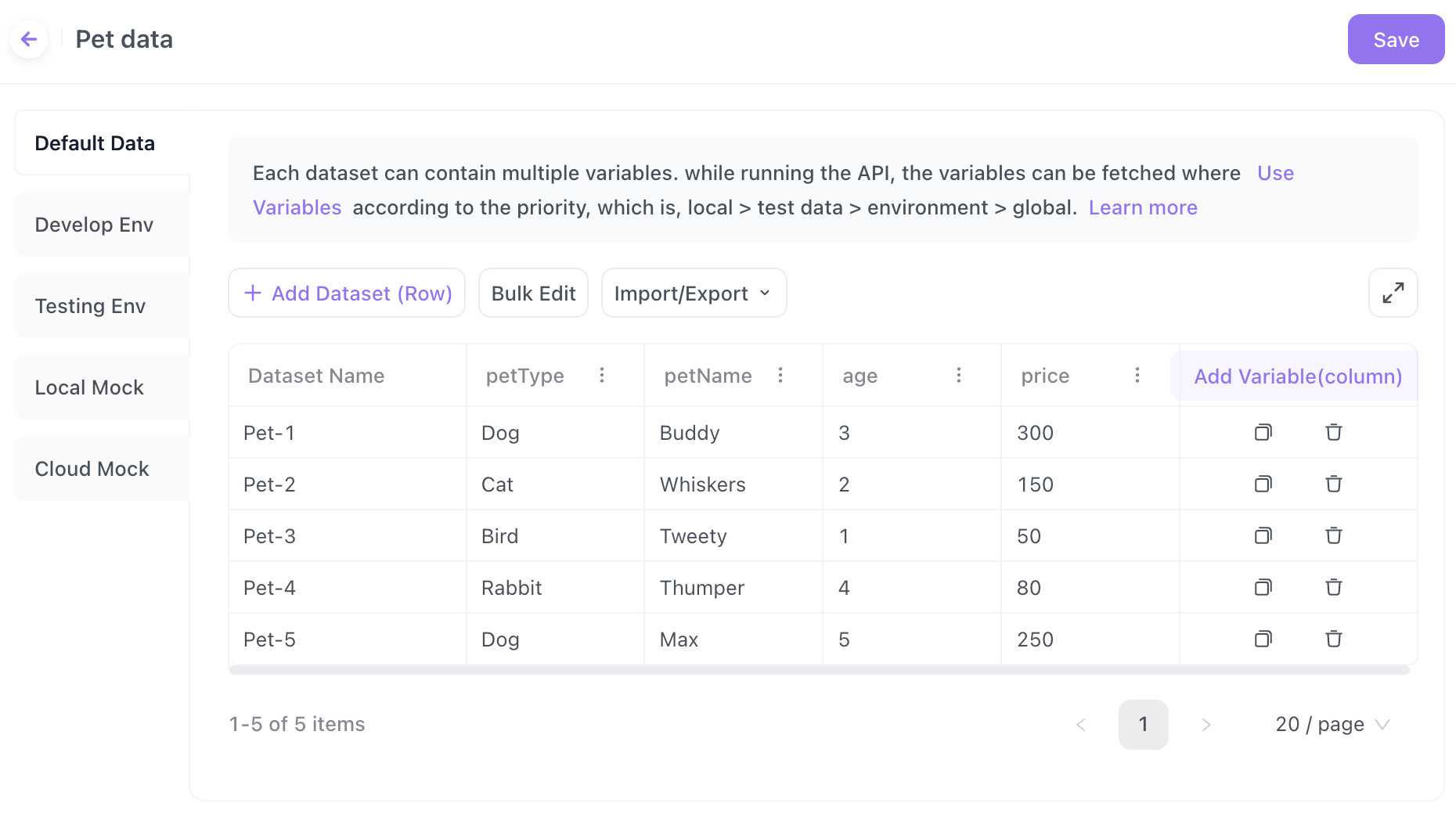 import CSV or JSON file into Apidog