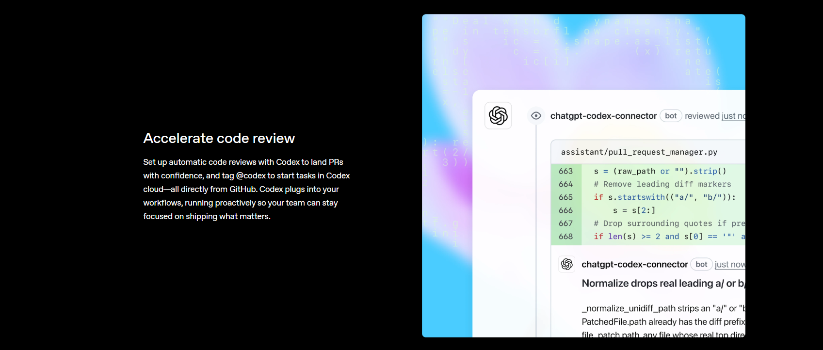 automatically generate pr's with codex 