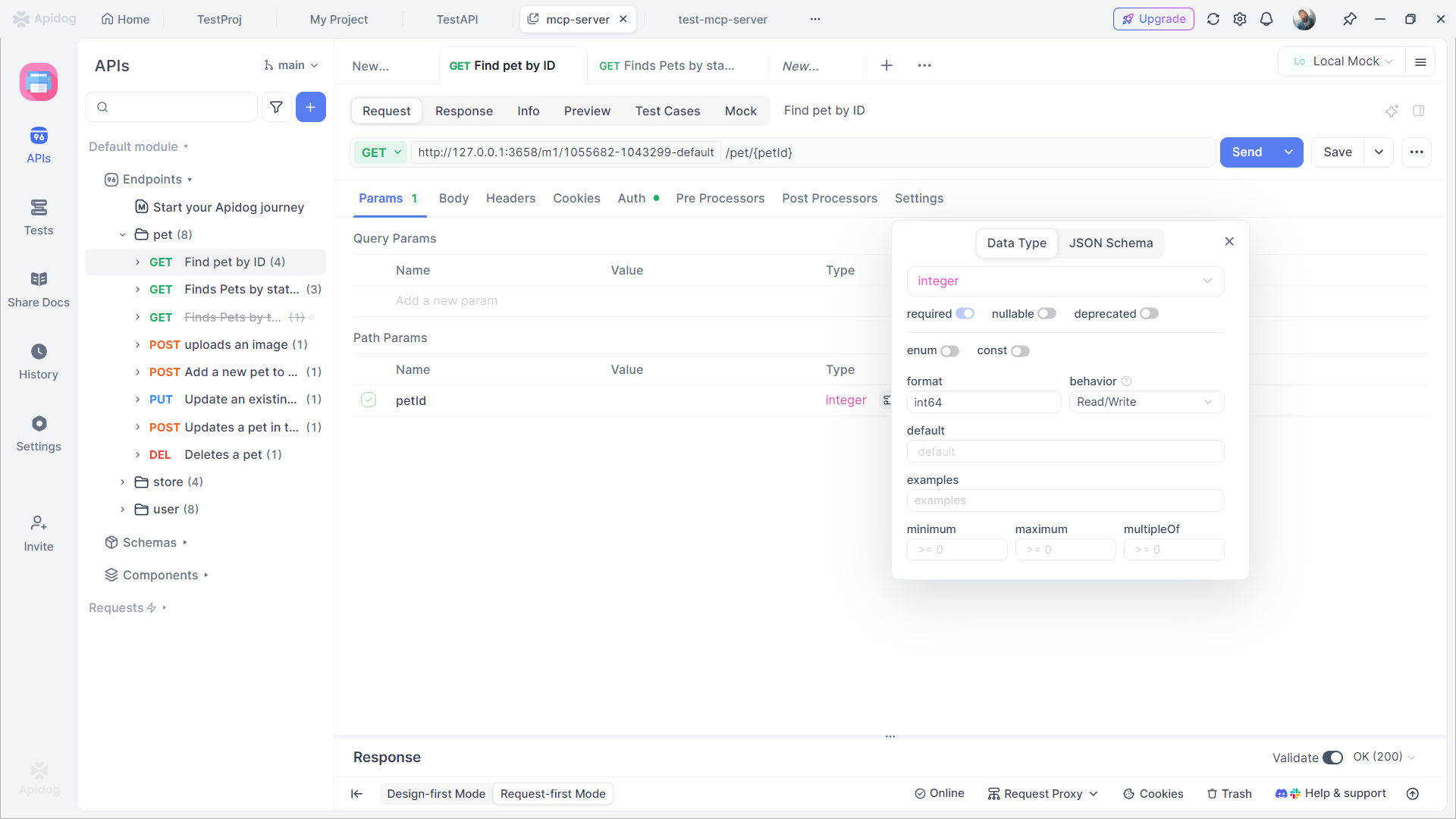 apidog set enums