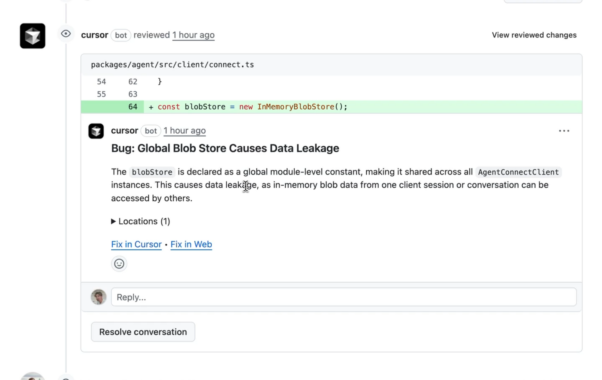 github와 cursor bug bot 사용
