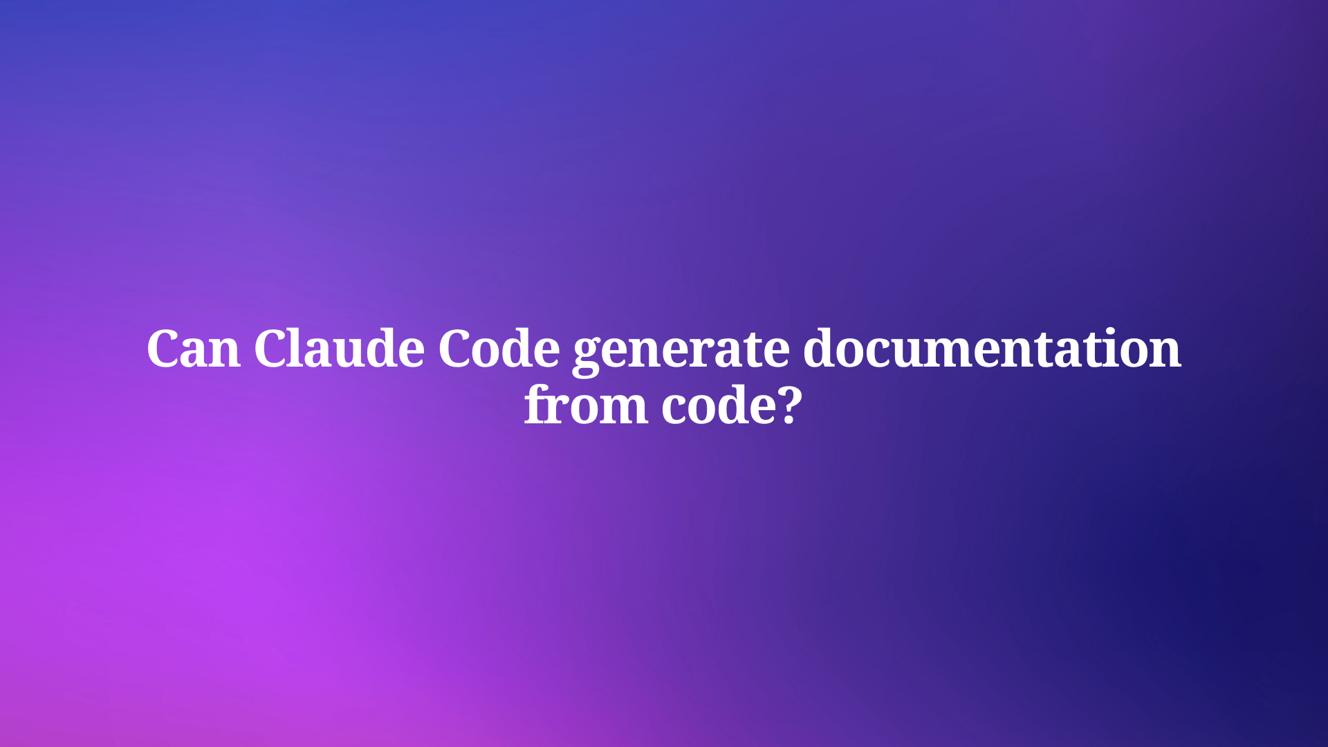 Can Claude Code Really Generate Professional Documentation From Your Code?