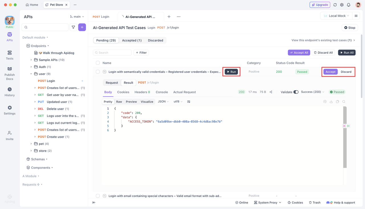 adopting valid test cases